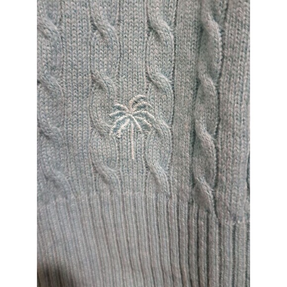 Lilly Pulitzer Vintage Cashmere Cable Knit Short Sleeve Sweater Blue Size Large - Picture 3 of 9